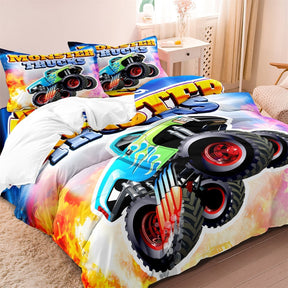 Literie Monster Truck pour Enfants - Confort et Style Aventureux dans la Chambre