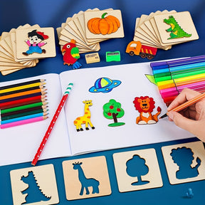 Ensemble de Dessin Montessori 20 Pièces - Développe Créativité et Motricité Fine