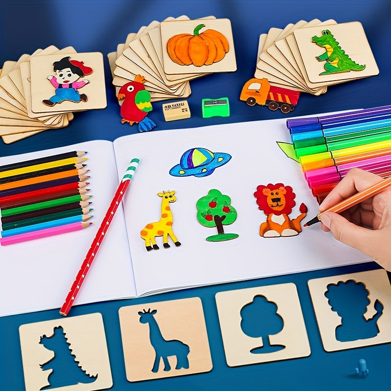 Ensemble de Dessin Montessori 20 Pièces - Développe Créativité et Motricité Fine