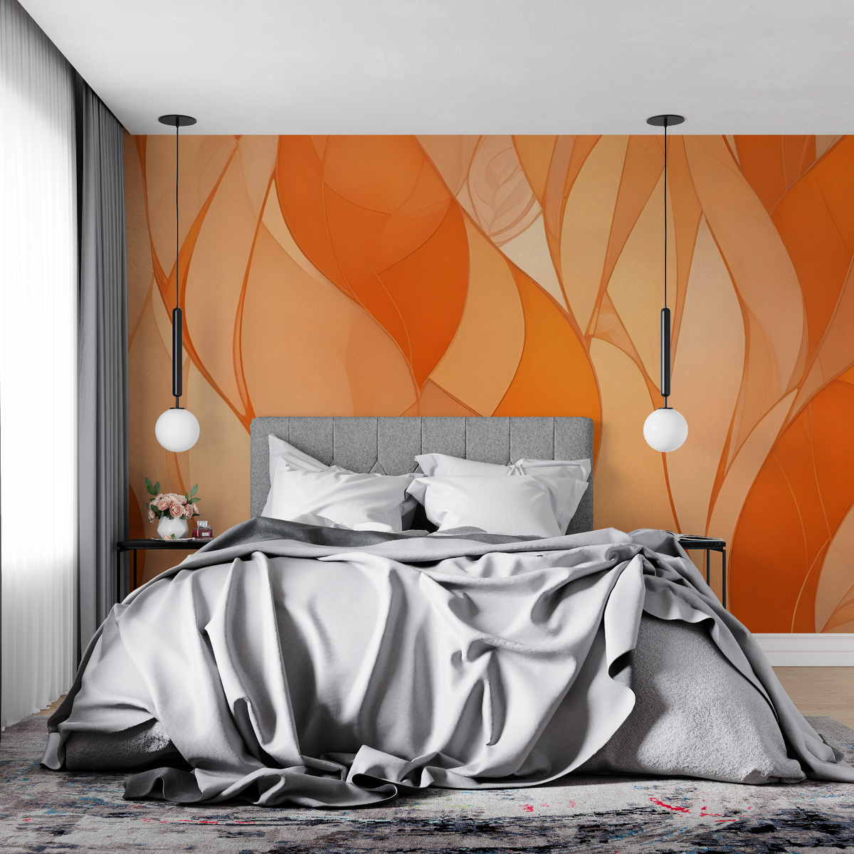 Papier Peint Couleur Orange