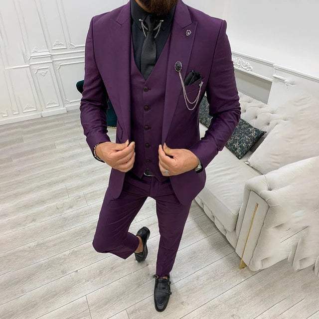 Costume Slim-Fit Élégant pour Hommes - Confort et Style pour Toutes Occasions