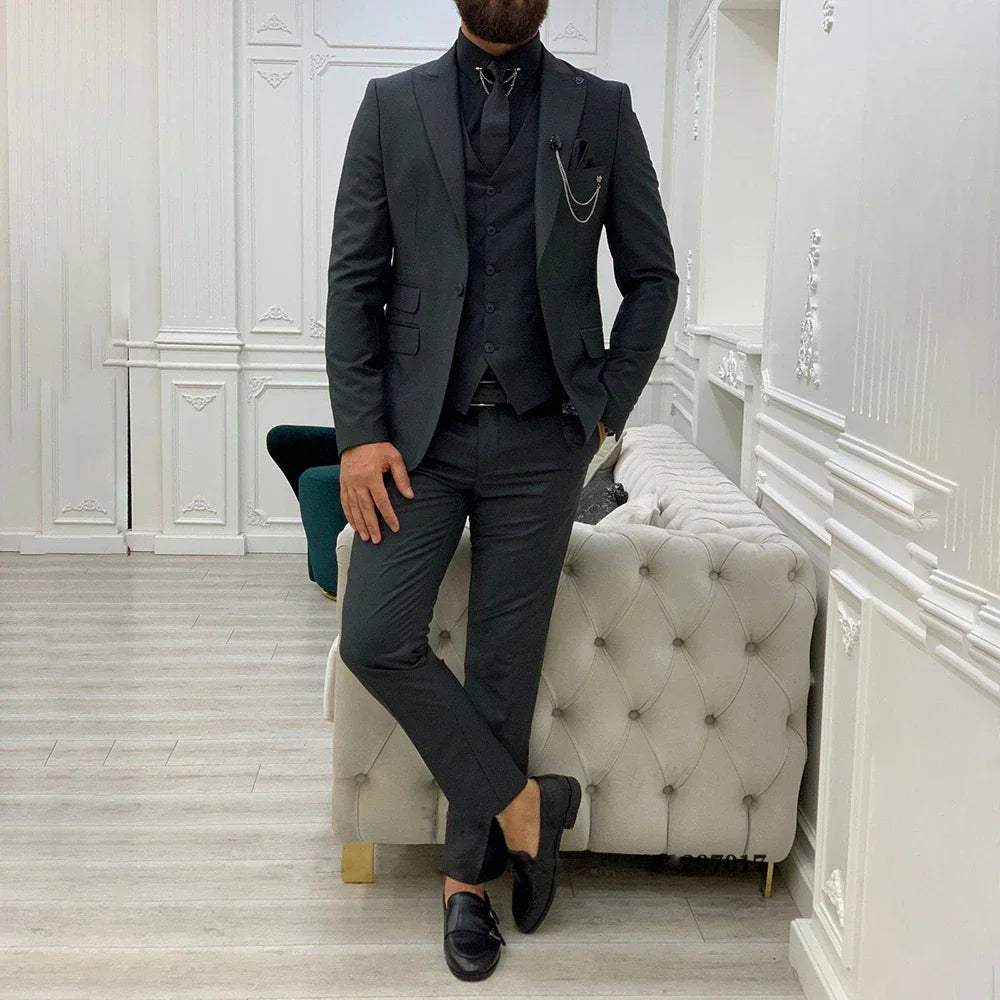 Costume Slim-Fit Élégant pour Hommes - Confort et Style pour Toutes Occasions