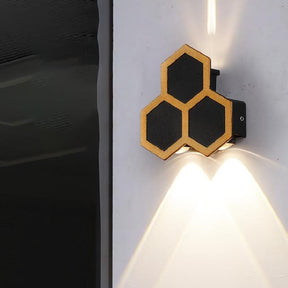 Lampe Murale LED Extérieure - Design en Nid d'Abeille Énergétiquement Efficace