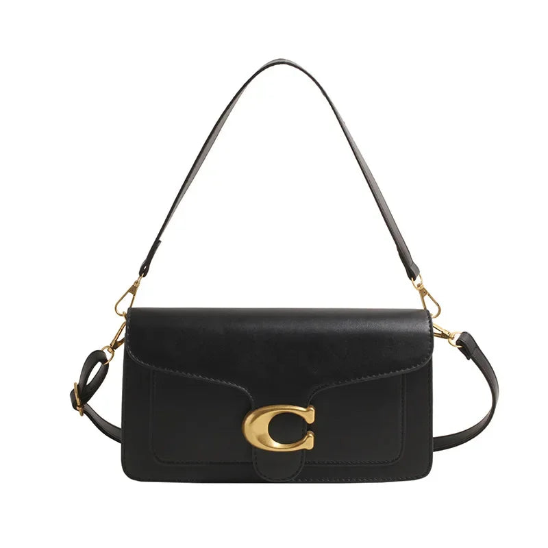 Sac à Épaule Minimaliste pour Femmes - Rangement Multi-couches et Style Neutre