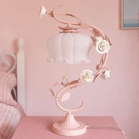 Lampe à Pétales de Rose - Éclairage Romantique et Élégant