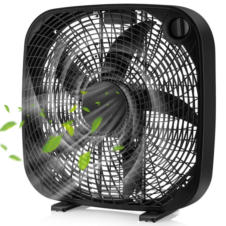 Ventilateur de Sol Portable 20 Pouces - Débit d'Air Puissant et Silencieux
