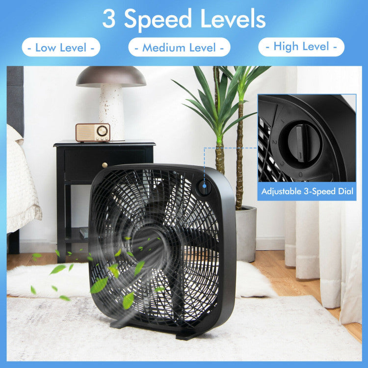 Ventilateur de Sol Portable 20 Pouces - Débit d'Air Puissant et Silencieux