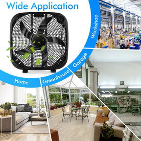 Ventilateur de Sol Portable 20 Pouces - Débit d'Air Puissant et Silencieux