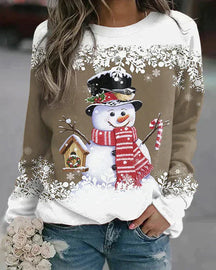 Pull Festif Bonhomme de Neige - Confortable et Chaud pour les Fêtes