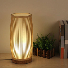 Lampe de Table en Bambou Naturel - Éclairage Doux et Design Élégant