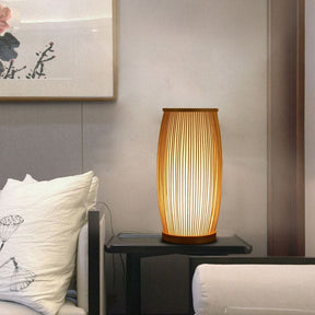 Lampe de Table en Bambou Naturel - Éclairage Doux et Design Élégant