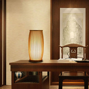 Lampe de Table en Bambou Naturel - Éclairage Doux et Design Élégant