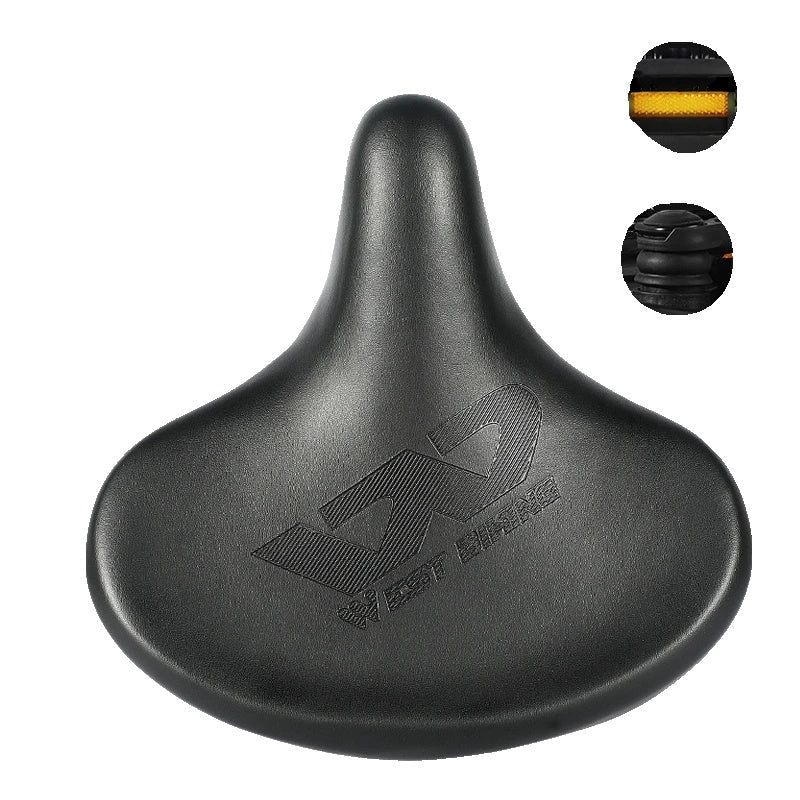 Selle de Vélo Confortable pour Longue Distance - Coussin Élargi et Absorption des Chocs