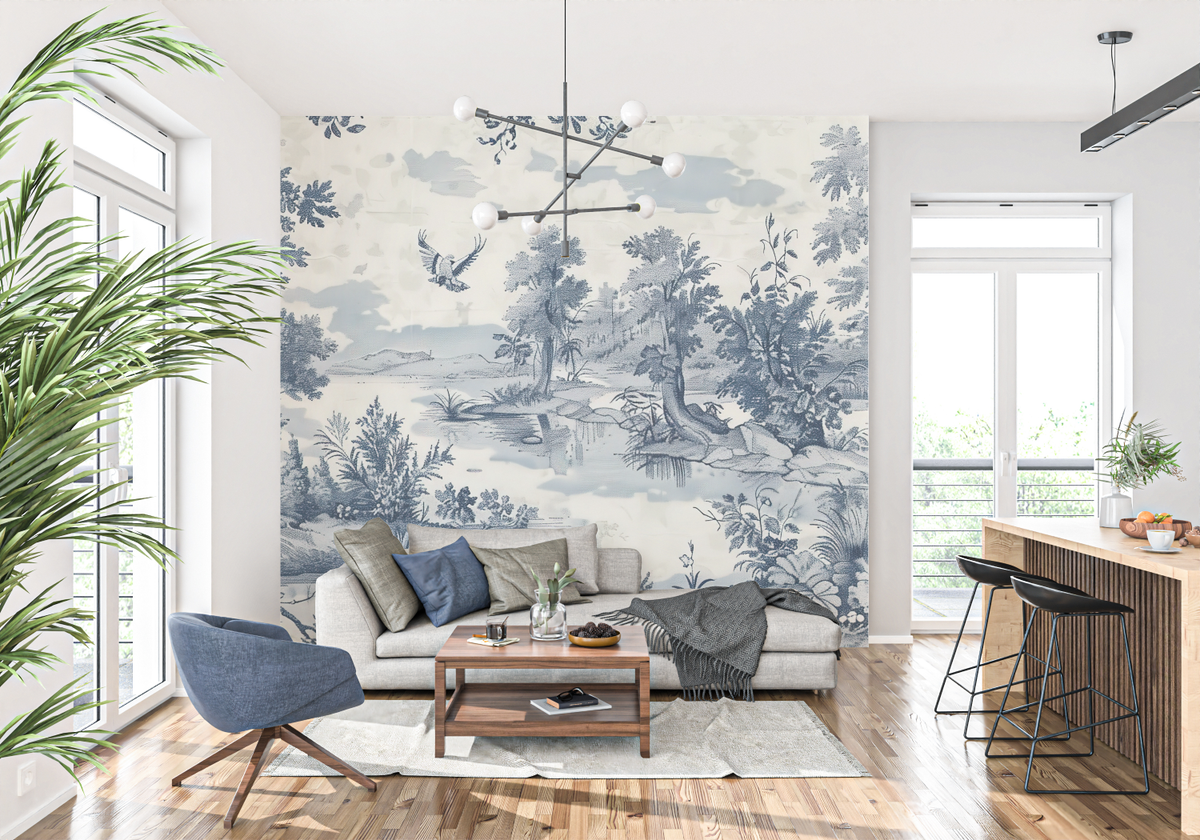 Papier Peint Toile De Jouy Pour Chambre