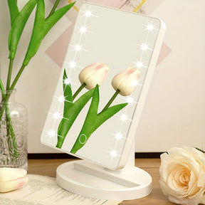 Miroir de Maquillage LED Ajustable - Luminosité Réglable et Portable