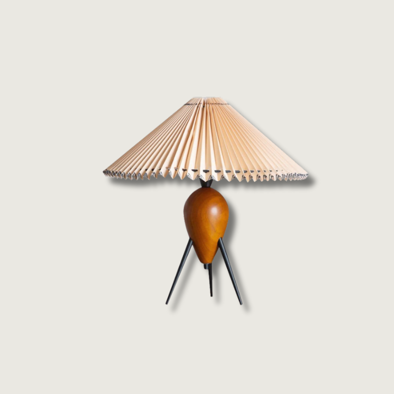 Lampe LED Trépied en Bois - Élégance Naturelle et Style Contemporain
