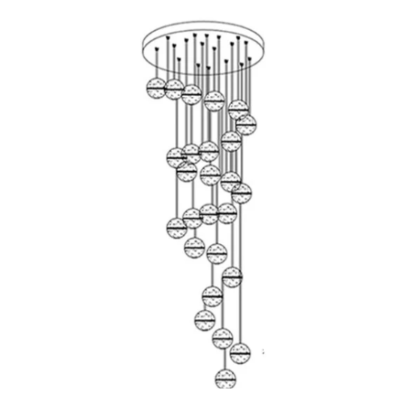 Luminaire Suspendu en Cristal - Éclairage Élégant et Réglable