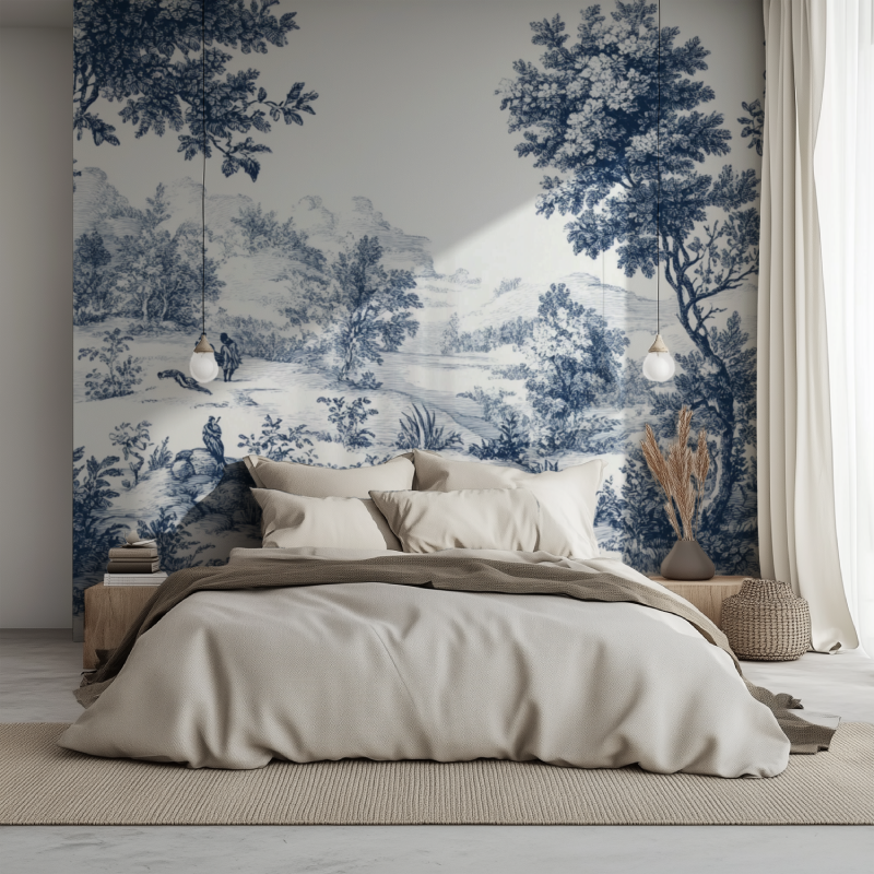 Vintage Jouy Wallpaper