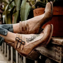 Pompes à Talons Épais Vintage - Élégance et Confort au Quotidien