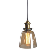 Lampe Suspendue Industrielle en Verre - Design Élégant et Minimaliste