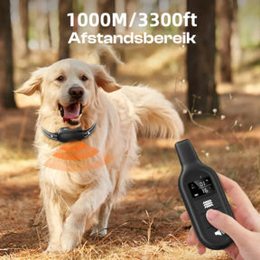 Collier de Dressage Électrique pour Chien - Étanche, 16 Niveaux de Choc et 1000m de Portée