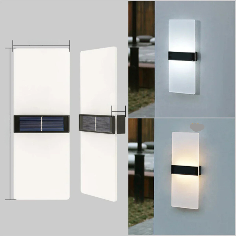 Applique Murale Solaire Moderne - Résistante aux Intempéries et Énergétiquement Efficace