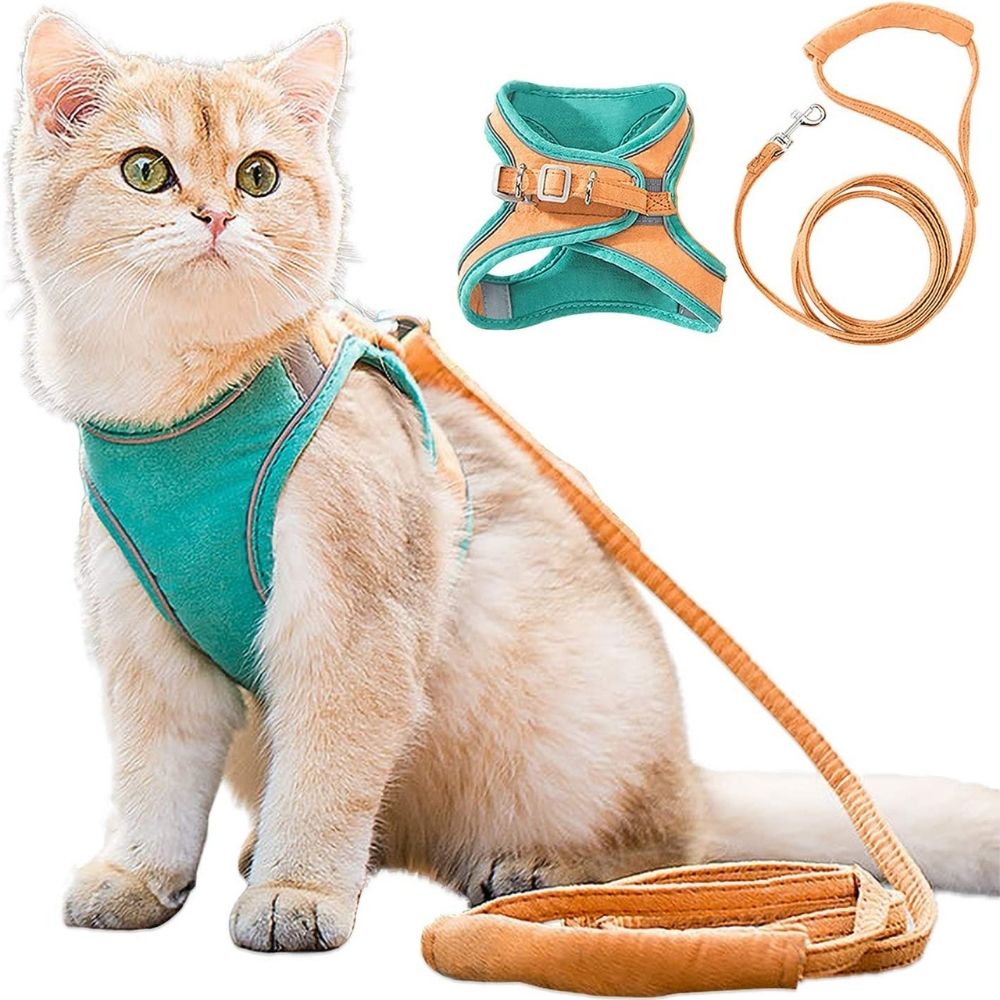 Harnais pour Chat Anti-Fuite - Ajustable et Confortable pour Sécurité en Plein Air