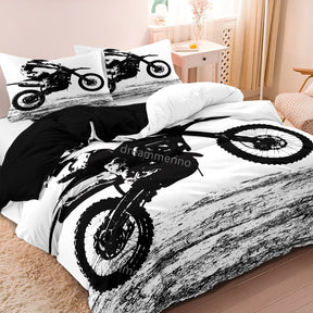 Housse de Couette Moto Imprimée - Créez un Environnement de Sommeil Aventureux