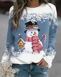Pull Festif Bonhomme de Neige - Confortable et Chaud pour les Fêtes
