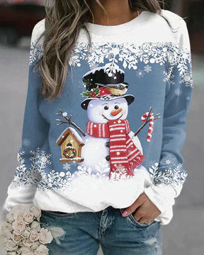 Pull Festif Bonhomme de Neige - Confortable et Chaud pour les Fêtes