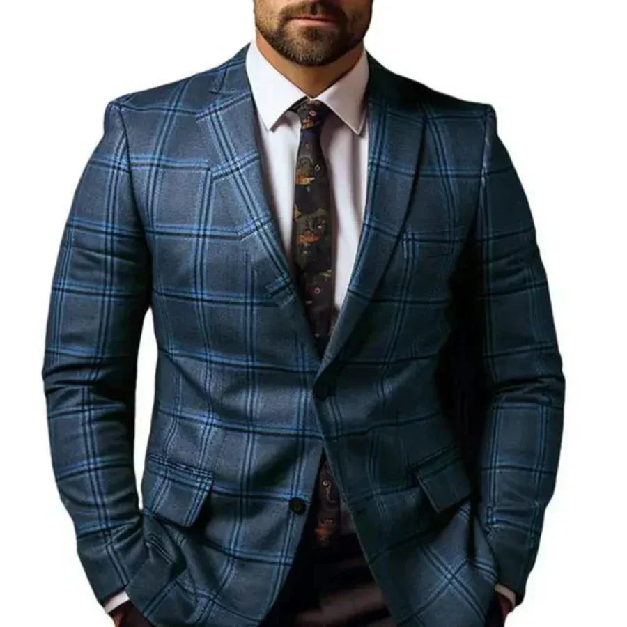 Veste Élégante pour Homme - Motif en Diamant et Confort Optimal