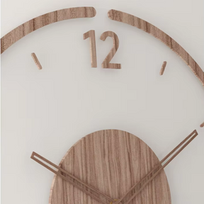 Horloge Murale Scandinave en Bois - Design Minimaliste et Silencieux