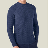 Pull en Maille Torsadée pour Hommes - Confort Douillet en Cachemire