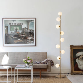 Lampe sur Pied Scandinave Dorée - Élégance et Efficacité Énergétique