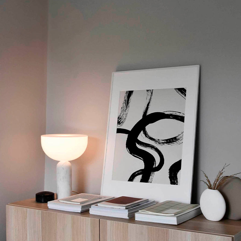 Lampe de Table en Marbre - Élégance et Éclairage Chaleureux