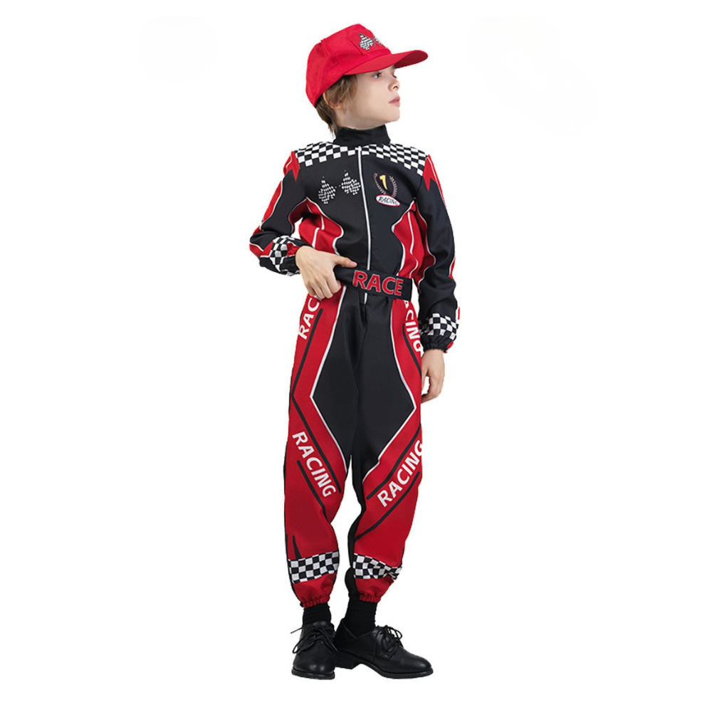 Costume de Pilote de Course Halloween - Ensemble Complet avec Accessoires Inclus