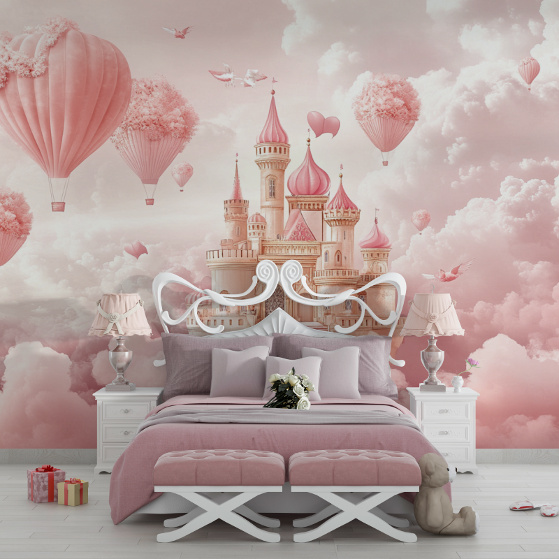 Princess Hot Air Balloons Castle Wallpaper