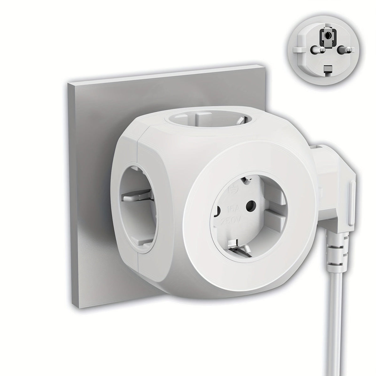 Cube de Prise Électrique Compact - Léger et Sûr pour Maison et Voyages