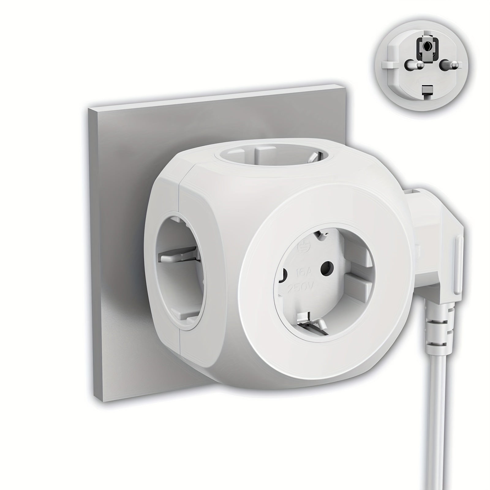 Cube de Prise Électrique Compact - Léger et Sûr pour Maison et Voyages