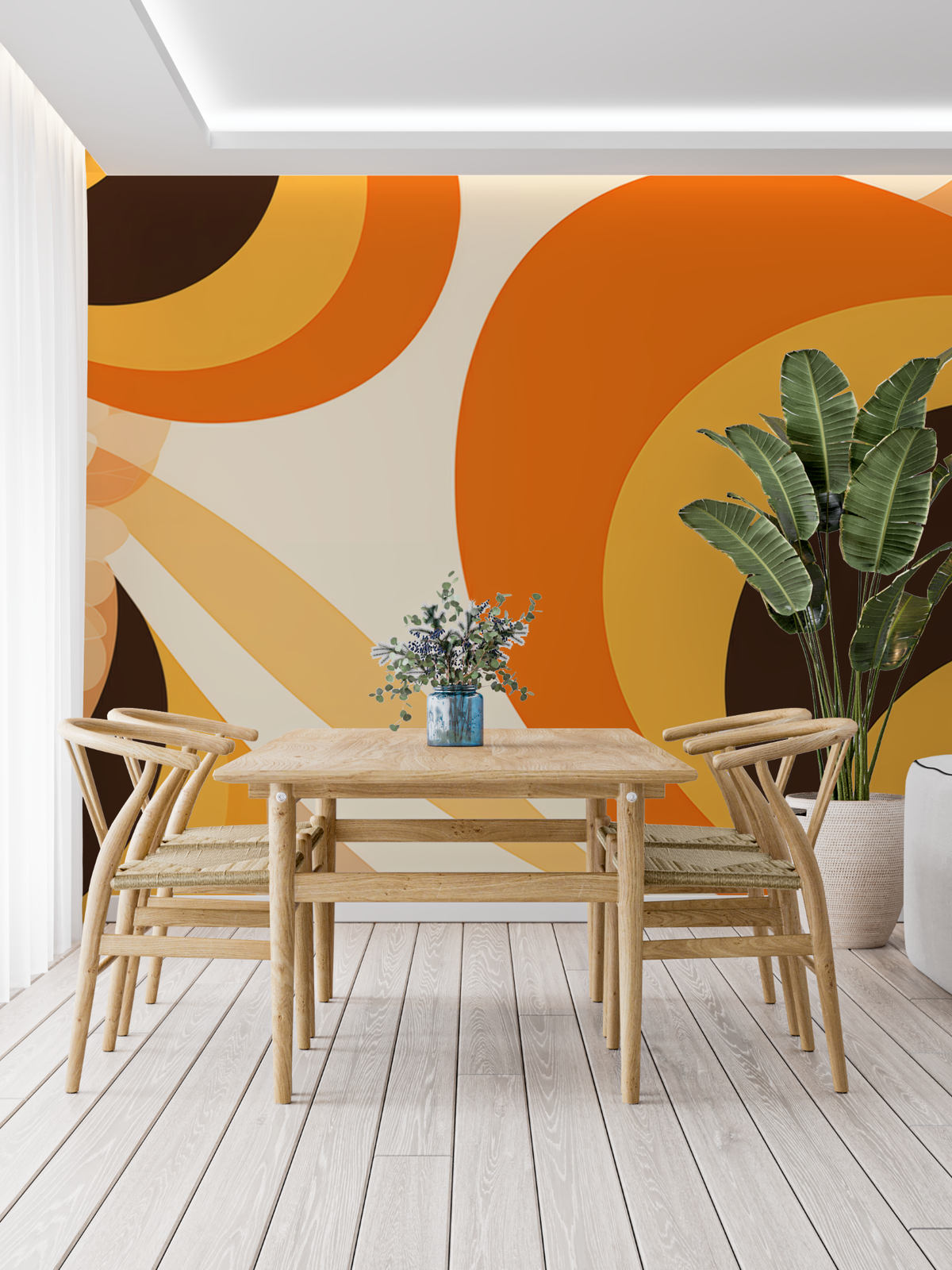 Seventies Orange Wallpaper