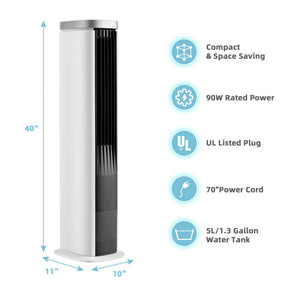 Refroidisseur d'Air 3-en-1 Compact - Ventilateur Portable avec Minuteur Réglable