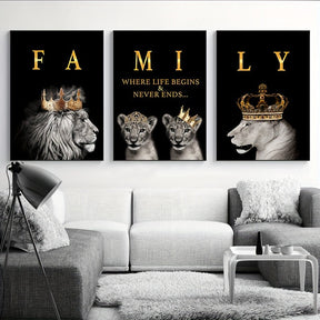 Affiches Murales de Lions | Art Inspirant pour Décoration Intérieure