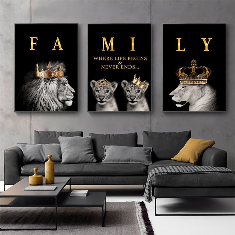 Affiches Murales de Lions | Art Inspirant pour Décoration Intérieure