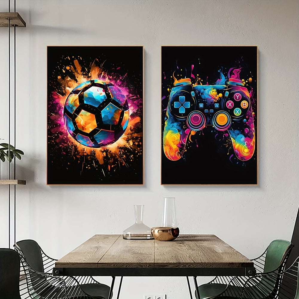 Affiches Sportives et de Jeux | Design Abstrait et Couleurs Vibrantes
