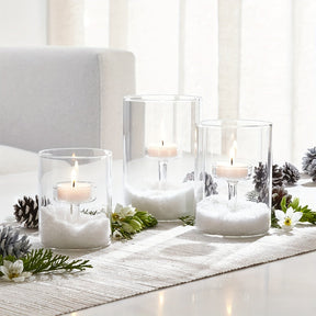 Bougeoirs en Verre Transparent - Ensemble Élégant pour Ambiance Chaleureuse