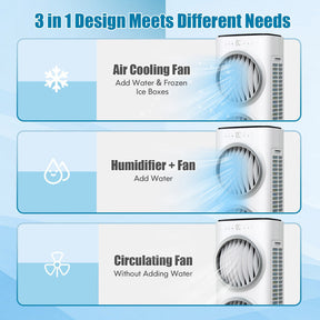 Refroidisseur d'Air Évaporatif Télécommandé - Confort Personnalisé avec Minuterie de 15 Heures