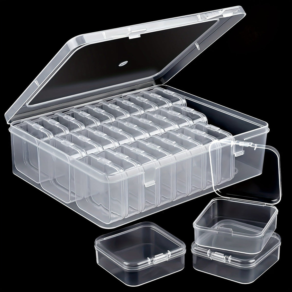 Organisateur de Perles Transparent - Ensemble de 30 Boîtes de Rangement