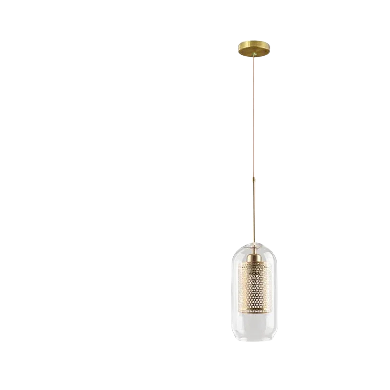 Luminaire Suspendu en Fer et Verre - Élégance Contemporaine pour Votre Espace