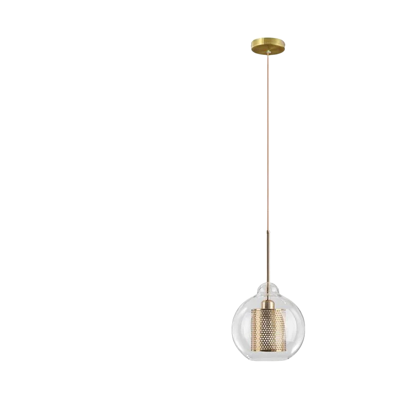 Luminaire Suspendu en Fer et Verre - Élégance Contemporaine pour Votre Espace