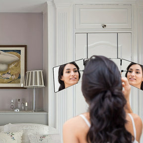 Miroir Rotatif à 3 Faces - Visibilité Complète pour Coiffage Parfait